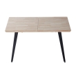 Mesa Comedor Extensible Isernia - 140/180/220 x 80 cm - Roble Nordish / Negro