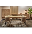 Mesa Comedor Extensible Isernia - 140/180/220 x 80 cm - Roble Nordish / Negro