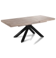 Mesa Comedor Extensible Ischia - 160/200/240 x 90 cm - Roble Honey / Negro