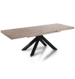 Mesa Comedor Extensible Ischia - 160/200/240 x 90 cm - Roble Honey / Negro