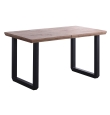 Mesa Comedor Extensible Altamura - 140/180/220 x 80 cm - Roble Honey / Negro