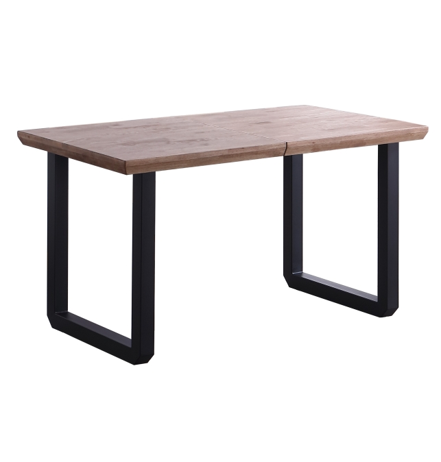 Mesa Comedor Extensible Altamura - 140/180/220 x 80 cm - Roble Honey / Negro