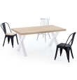 Mesa Comedor Fija Crotona - 160 x 90 cm - Roble Nordish / Blanco