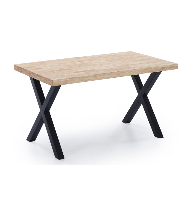 Mesa Comedor Fija Sibari - 140 x 80 cm - Roble / Negro