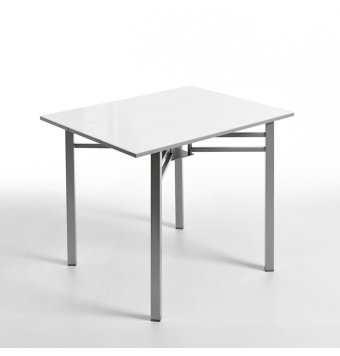 Mesa Manarola – Cristal y alas plegables, elegante y práctica