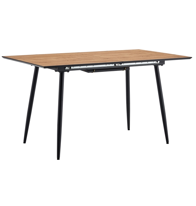 Mesa Comedor Extensible Mesina - 140/180 x 80 cm - Oak / Negro