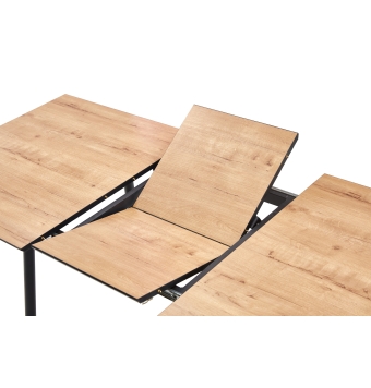 Mesa Comedor Extensible Mesina - 140/180 x 80 cm - Oak / Negro
