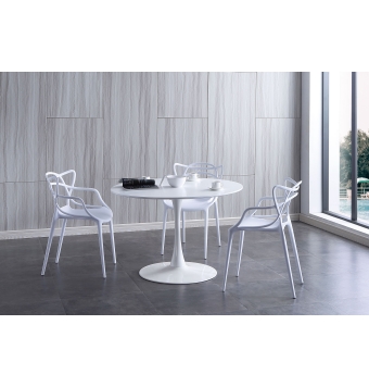 Mesa Comedor Redonda Acireale - 110 cm - Blanco