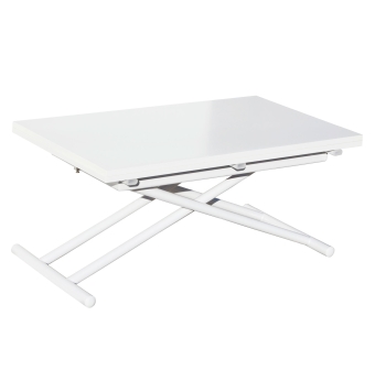 Mesa Centro Elevable y Extensible - 100 x 50 cm - Cefalu Blanco