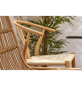 Silla Comedor Madera Modica - Natural Claro / Cuerda
