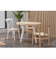 Silla Comedor Madera Modica - Natural Claro / Cuerda