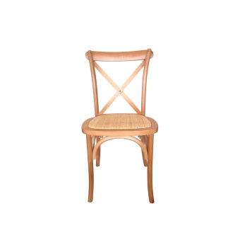 Silla Comedor Madera Milazzo - Natural Claro / Rattan