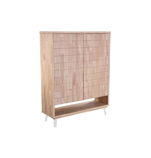 Consola Alta Mondragone - 120 x 40 cm - Roble Nordish / Blanco