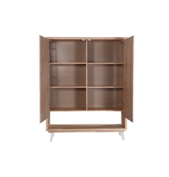 Consola Alta Mondragone - 120 x 40 cm - Roble Nordish / Blanco