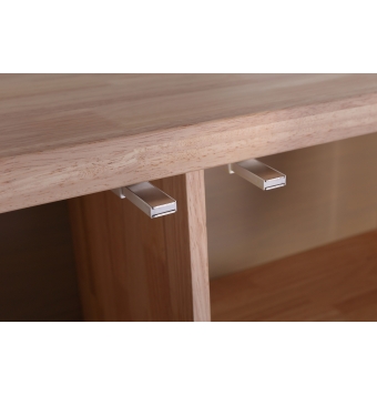 Consola Alta Mondragone - 120 x 40 cm - Roble Nordish / Blanco