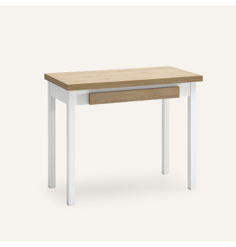 Mesa Bra – Extensible tipo libro con cajón, compacta y personalizable