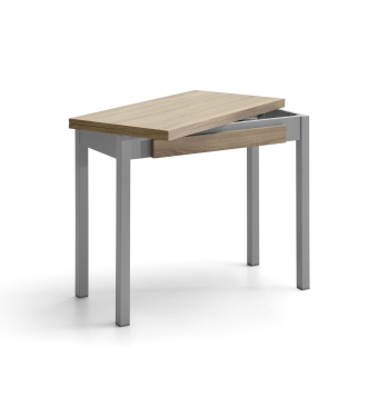 Mesa Bra – Extensible tipo libro con cajón, compacta y personalizable