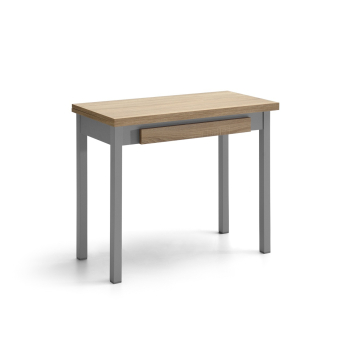 Mesa Bra – Extensible tipo libro con cajón, compacta y personalizable