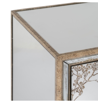 Mesita Espejo Orta - 49 x 40 x 60 cm - Dm / Cristal