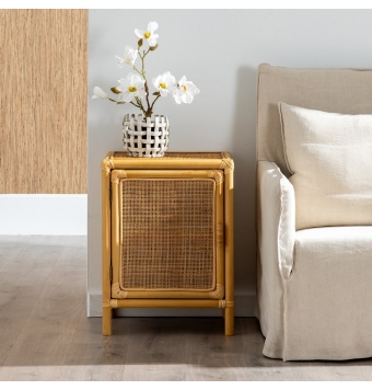 Mesita Vigna -  46 x 35 x 60 cm - Natural Ratán