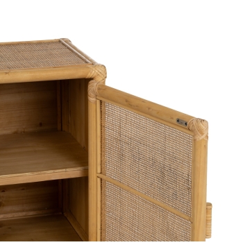 Mueble Auxiliar Salón Vigna - 97,50 x 40 x 65 cm - Natural Ratán