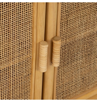Mueble Auxiliar Salón Vigna - 97,50 x 40 x 65 cm - Natural Ratán
