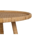 Mesa Auxiliar redonda de salón Vigna -  60 x 71 cm - Natural Ratán
