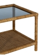 Mesa Auxiliar Vigna - 90 x 40 x 42 cm -  Natural Ratán / Cristal