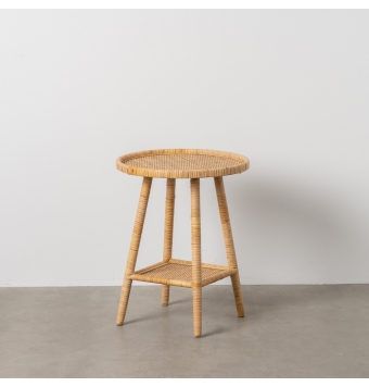 Mesa Auxiliar de salón Vigna -  45 x 45 x 56,50 cm - Natural Ratán