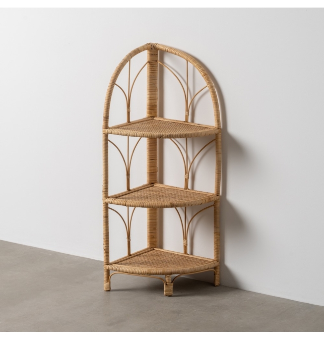 Estantería Salón Vigna - 45 x 33,50x 90 cm - Natural Ratán