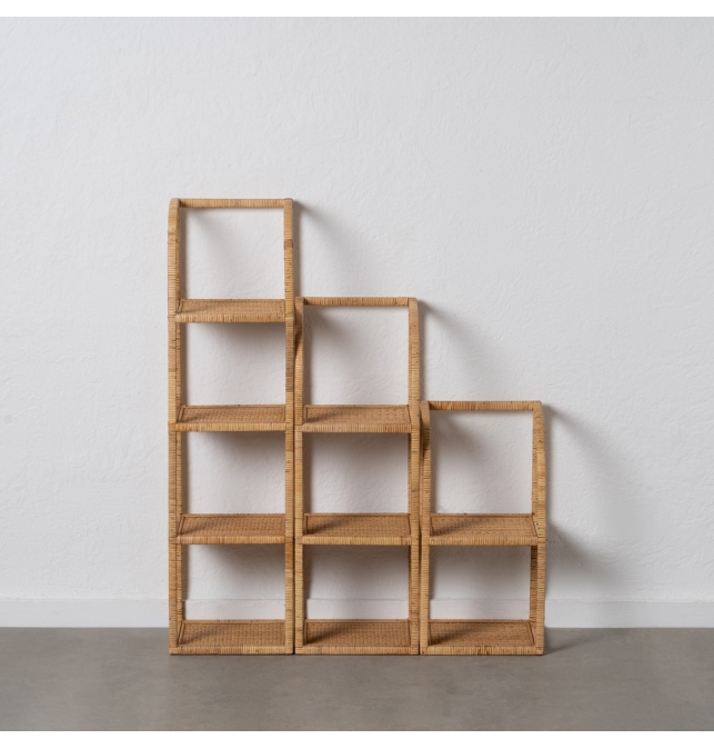 Set 3 Estanterías  Vigna -  30 x 30 x 109 cm -  Natural Ratán Salón