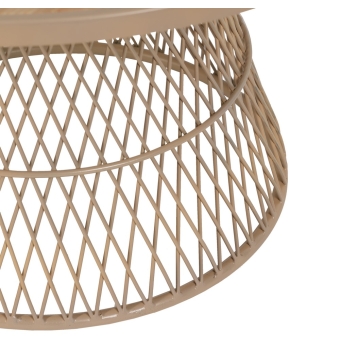 Mesa Centro Vigna - 70 x 39,50 cm - Natural Metal / Ratán