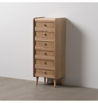 Sinfonier Roca - 40 x 30 x 104 cm - Natural Madera Paulonia / Dm