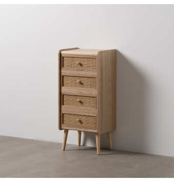 Sinfonier Roca - 40 x 30 x 87 cm - Natural Madera Paulonia / Dm