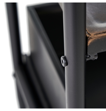 Recibidor Perchero Noli - 111 x 37 x 185 cm -  Negro / Marrón Metal