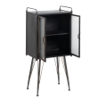 Vitrina Noli - 58 x 40 x 120 cm - Negro / Oro / Metal / Cristal Brick