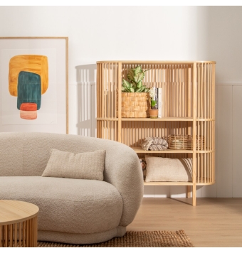 Estantería Salón Lido - 120 x 40 x 140 cm - Natural Dm / Madera