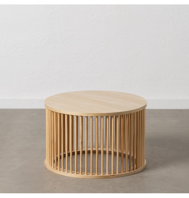 Mesa Centro redonda Lido - 60 x 38 cm - Natural Dm / Madera