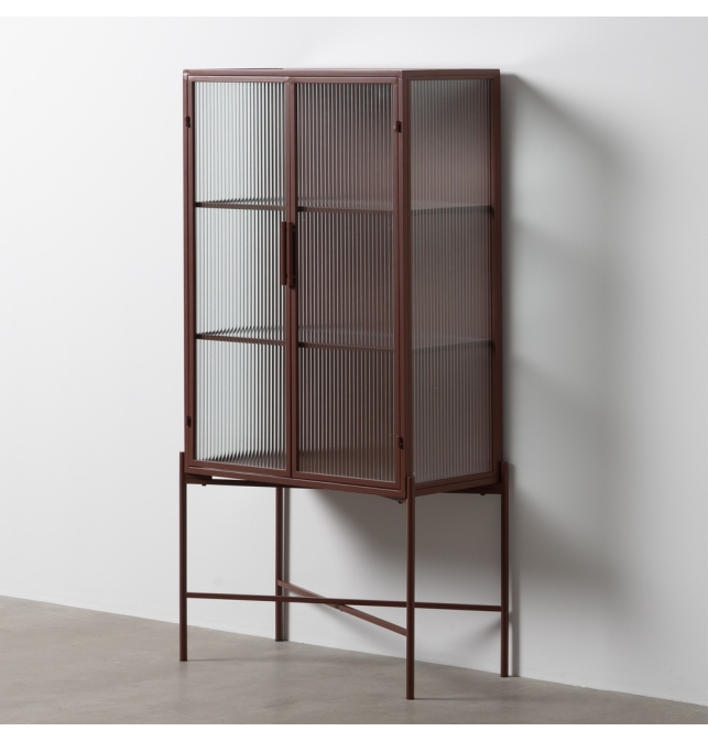 Vitrina Todi - 70 x 36 x 143 cm - Teja / Metal / Cristal Vitrina Todi - 70 x 36 x 143 cm - Teja / Metal / Cristal
