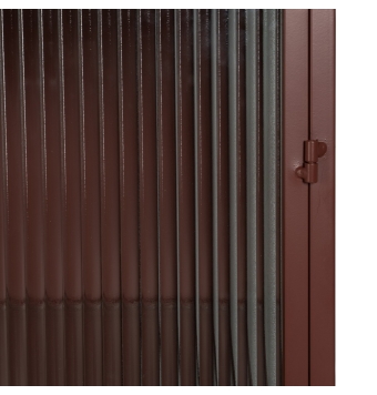 Vitrina Todi -  70 x 36 x 143 cm - Teja / Metal / Cristal