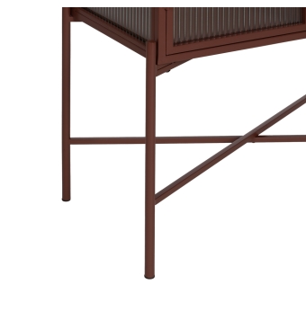 Vitrina Todi -  70 x 36 x 143 cm - Teja / Metal / Cristal