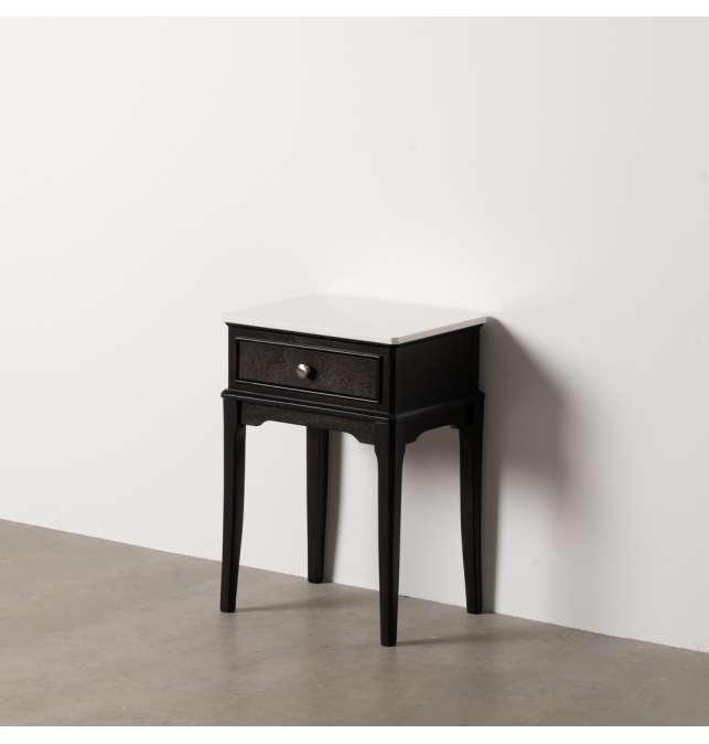 Mesita Rimini - 43 x 33 x 61 cm - Negro / Mármol / Dm Mesita Rimini - 43 x 33 x 61 cm - Negro / Mármol / Dm