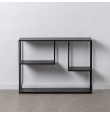 Consola Entrada Vento - 100 x 26 x 75 cm - Negro Metal