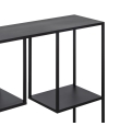 Consola Entrada Vento - 100 x 26 x 75 cm - Negro Metal