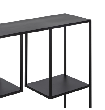 Consola Entrada Vento - 100 x 26 x 75 cm - Negro Metal