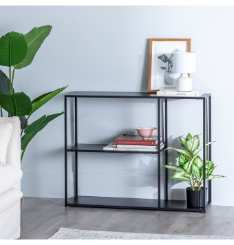 Estantería Vento - 100 x 30 x 81 cm - Negro Acero