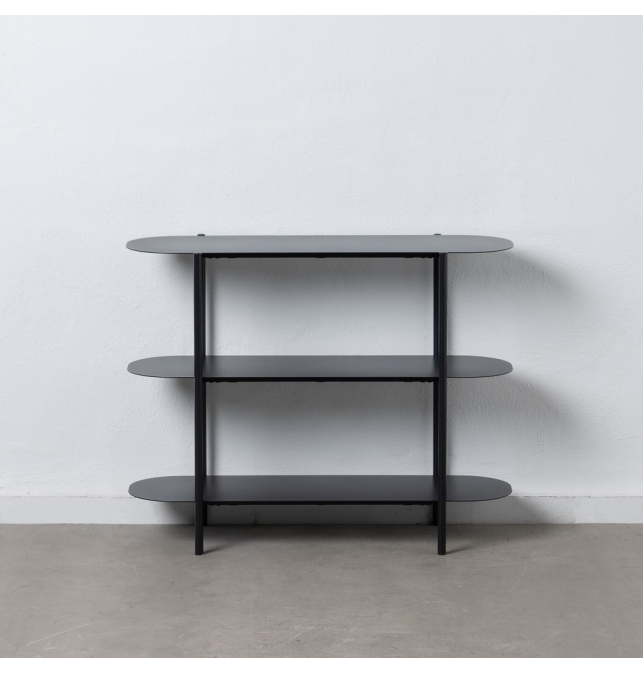Estantería Vento - 90 x 28 x 70,30 cm - Negro Acero Estantería Vento - 90 x 28 x 70,30 cm - Negro Acero