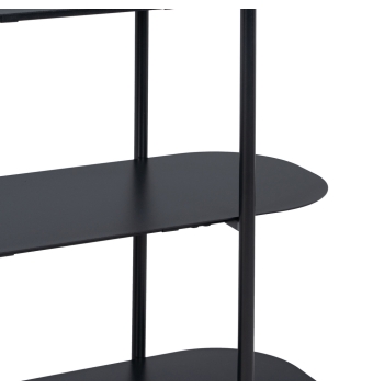 Estantería Vento - 90 x 28 x 70,30 cm - Negro Acero