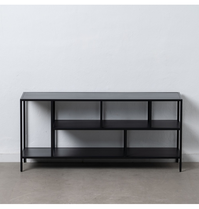 Estantería Vento - 120 x 32 x 55 cm - Negro Acero Estantería Vento - 120 x 32 x 55 cm - Negro Acero