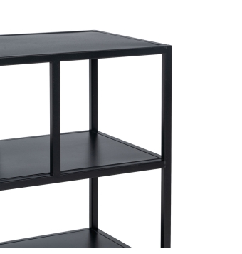 Estantería Vento - 120 x 32 x 55 cm - Negro Acero